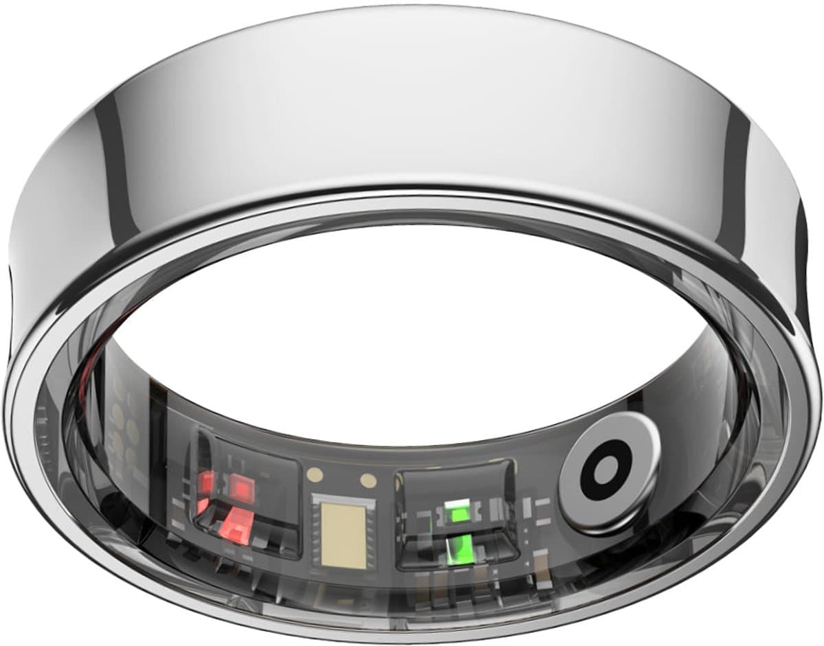 NOLATR Smart Ring LUX – Stappenteller & Hartslagmeter – Zilver – Maat 10 — afbeelding 1