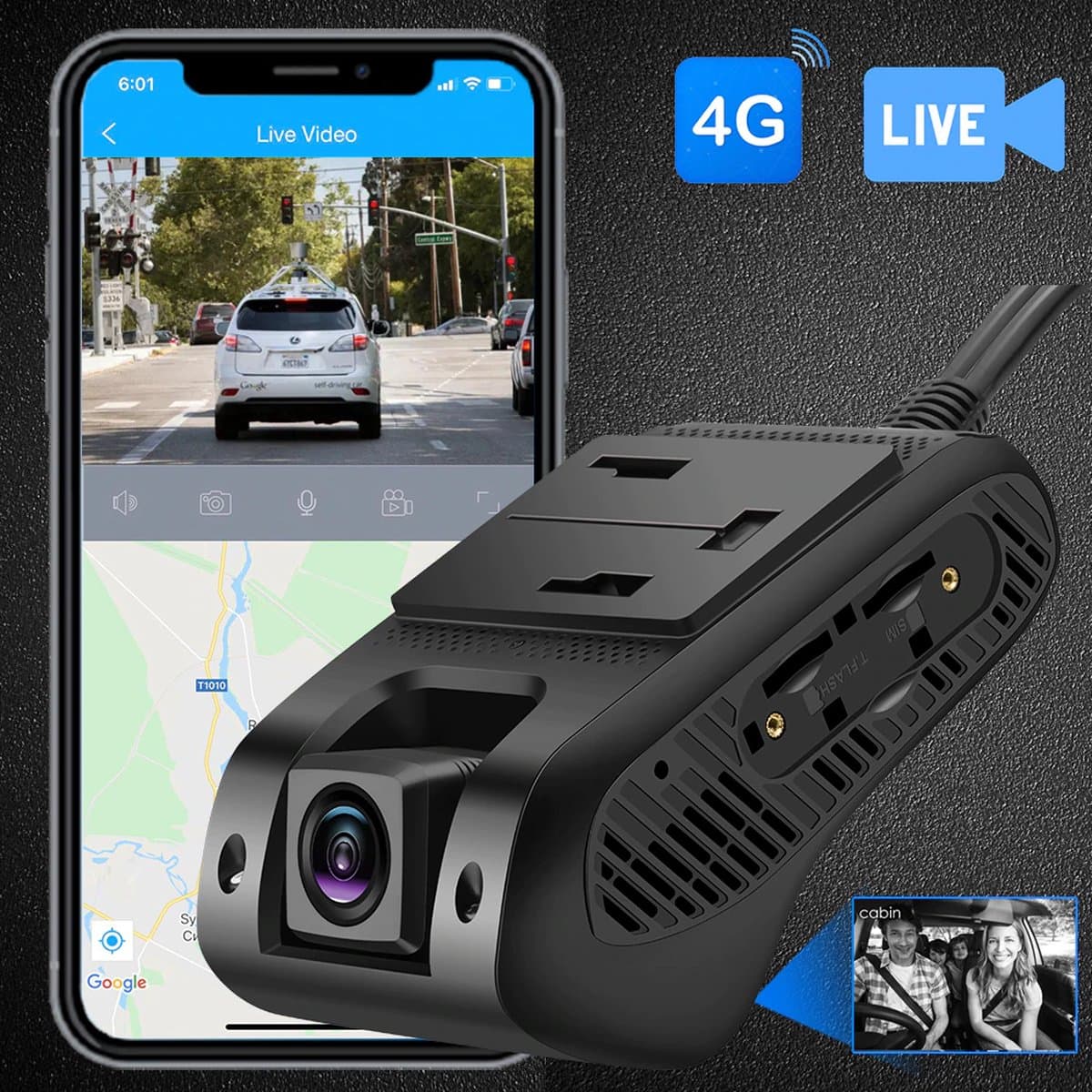 Viatel Jimi 4G Auto Dashcam JC400D Gps Tracking Met Wifi 2 Live Stream Video Record Cloud Storage Batterij Cut-off Brandstof Afstandsbediening 1080P Dvr — afbeelding 1