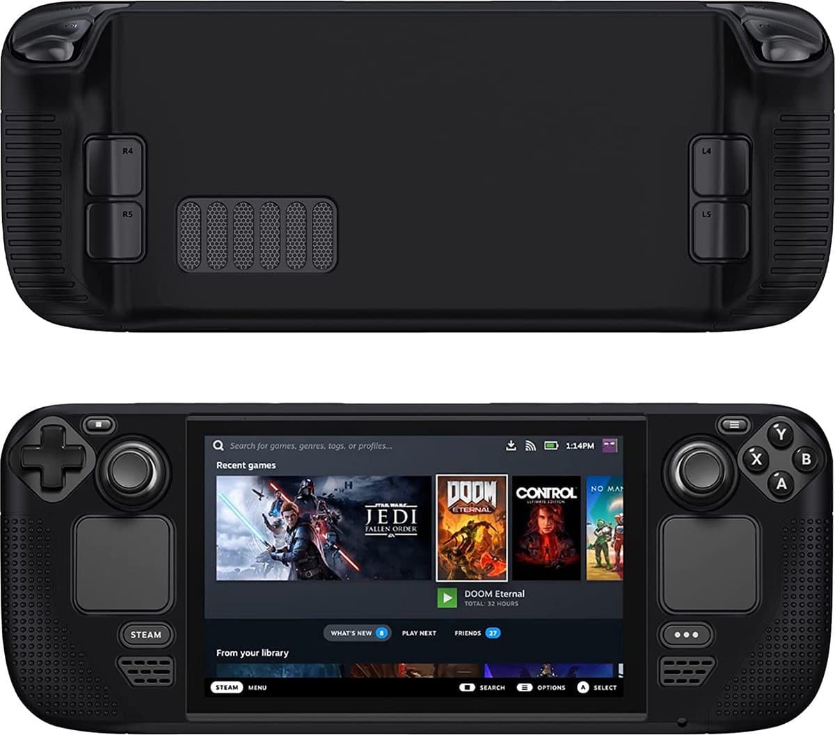 YONO Soft Case geschikt voor Valve Steam Deck / OLED - Siliconen Hoesje - Zwart — afbeelding 1