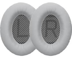 kwmobile 2x oorkussens geschikt voor Bose Quietcomfort 35 35II 25 15/QC35 QC35II QC25 QC15 - Earpads voor koptelefoon in zilver
