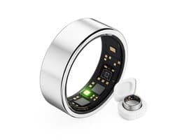 Royal Empire Smart Ring – Slimme Ring voor Heren & Dames – Inclusief Oplaaddoosje – Slaapmonitoring, Hartslag, Bloeddruk & SpO2 – IP68 Waterdicht – Nederlandse App – Zilver – Maat 11