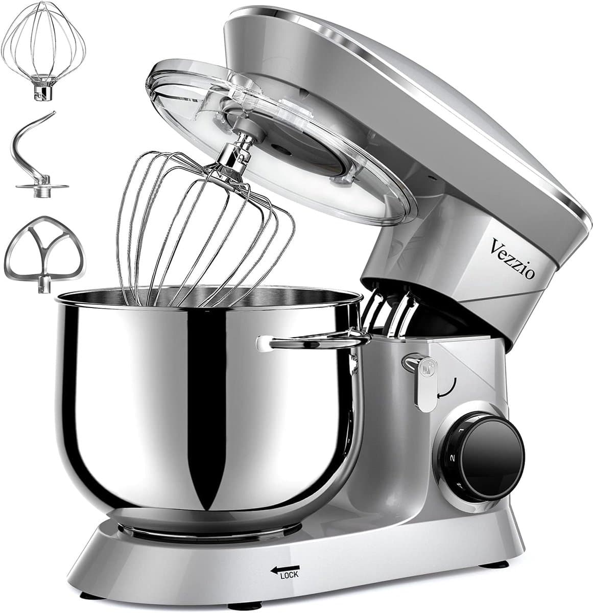 Eten Verwerking Kneedmachine - 1500 W - Verminderde Geluid - 10 Snelheden - 8,5 L RVS Kom — afbeelding 1