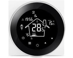 MKSS® Thermostaat voor cv - Draadloos met Wifi - Met App - Wit en Zwart