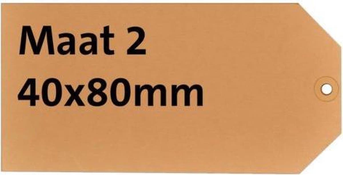 Label Karton Nr2 200gr 40x80mm Chamois 1000stuks — afbeelding 1