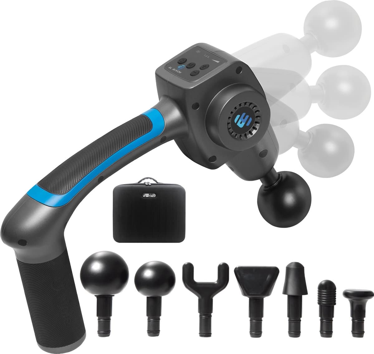 El Suvon Massage Gun - Massage Pistool - Inclusief Koffer en 7 Opzetstukken - Sport en Relax Massageapparaat - Krachtig en Draadloos - Massage Gun Professioneel- Fitness — afbeelding 1