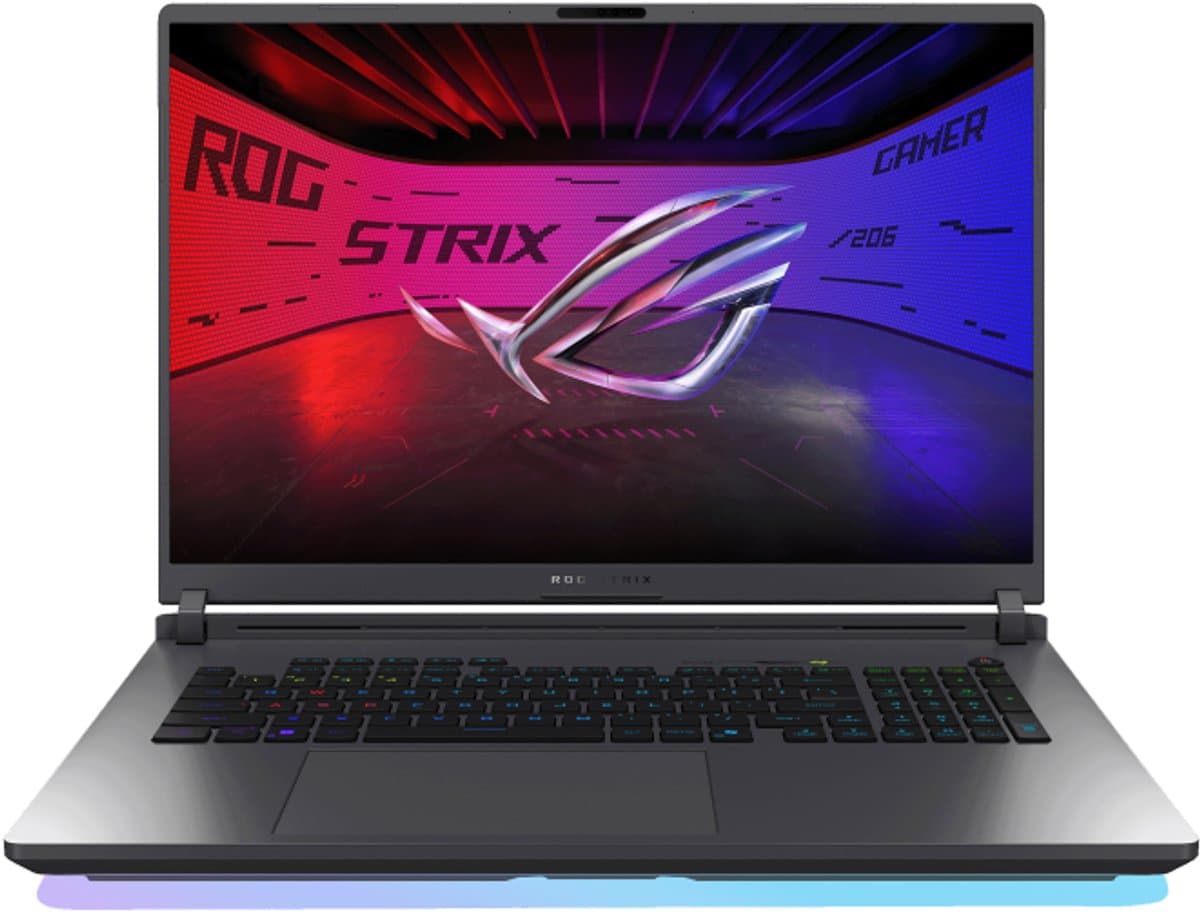 "ASUS ROG Strix G18 G815LR-S9103W - Laptop - 18"" WQXGA - Intel Core Ultra 9 275HX - NVIDIA GeForce RTX 5070 Ti - 32 GB DDR5 - 2 TB SSD - Windows 11 Home - QWERTY - grijs" — afbeelding 1