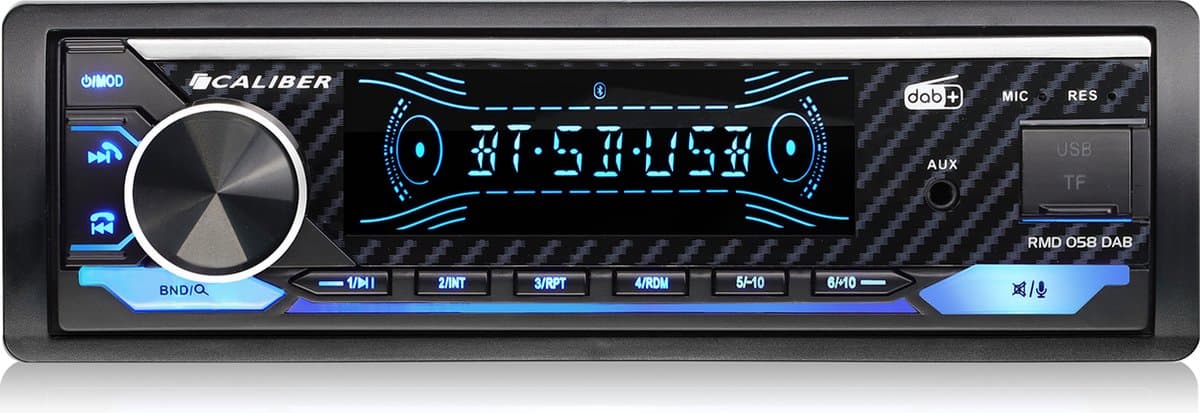 Caliber Autoradio - Autoradio met Bluetooth - dab+ - 4 x 100W - 1 din Autoradio - Handsfree bellen - Multicolour Display - usb Oplaadpoort — afbeelding 1