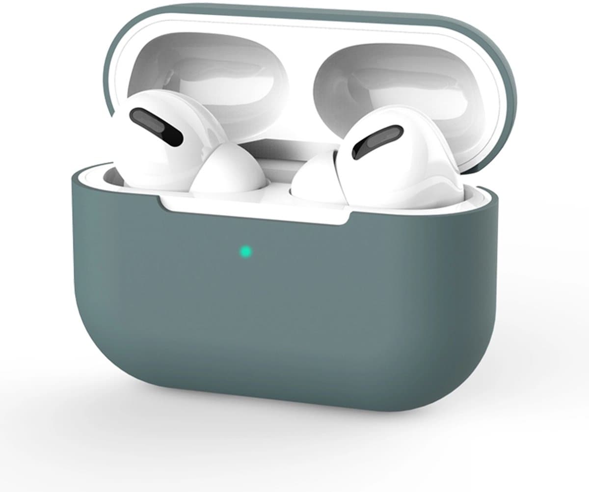 AirPods Hoesje geschikt voor Apple AirPods 4 – Legergroen - Siliconen Beschermende Case — afbeelding 1