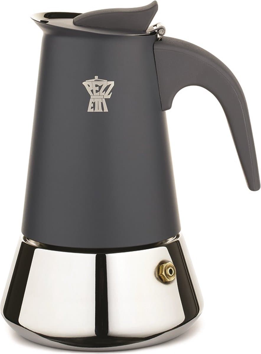 Pezzetti espressomaker - koffiemaker - 10 kops - roestvrijstaal - inductie - gas - elektrisch - percolator - moka pot - grijs — afbeelding 1