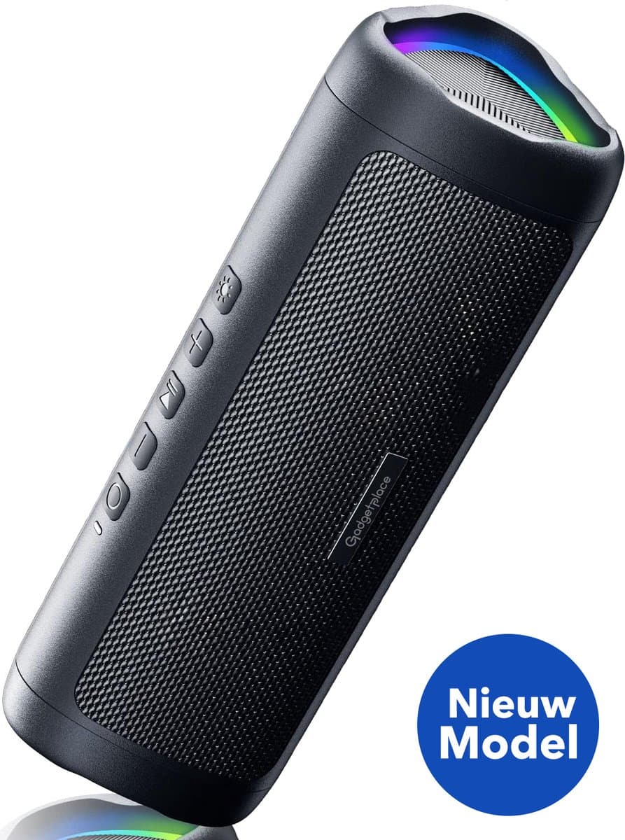 Gadgetplace Bluetooth Speaker - Tot 24 uur Muziek - RGB verlichting - IPX5 Waterproof - Draadloze Muziek Box - Partybox - Geluidsbox — afbeelding 1