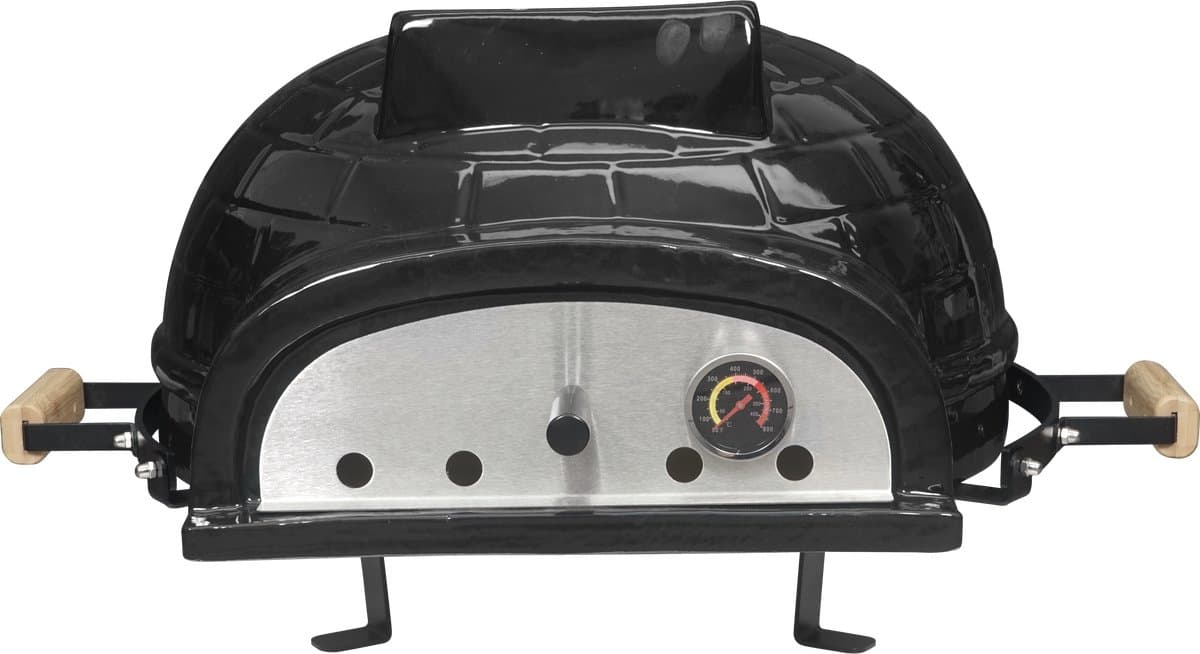 Keramische Pizza Oven – Authentieke Pizza's in Eigen Tuin - Tafelmodel Hout — afbeelding 1