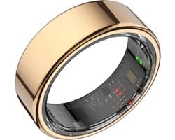 Focus® S1 Smart Ring - Rose gold - Maat 9 - Hartslag - Menstruatiecyclus - Slaap Monitor - Slimme Ring - Sport Prestatie - Stappenteller -IP68 Waterdicht - O2 Meting - Dames - Heren - Wearables - Oplaad Case - beschermring