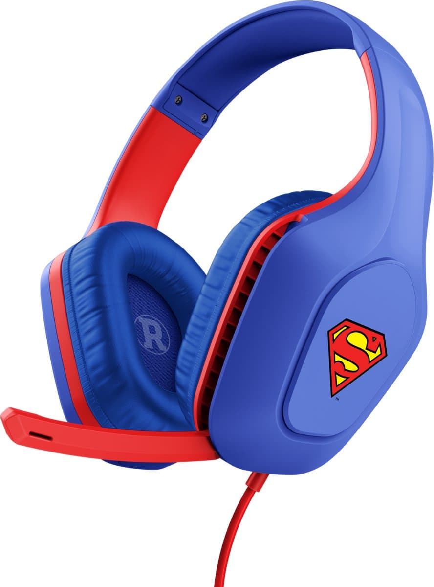 Trust GXT 415SM Zirox - Gaming Headset - Superman Editie - Bedraad - 50mm Drivers - Over-ear - Blauw/Rood — afbeelding 1