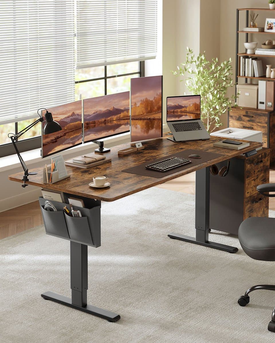 Bureau elektrisch in hoogte verstelbaar 180 x 80 cm — afbeelding 1