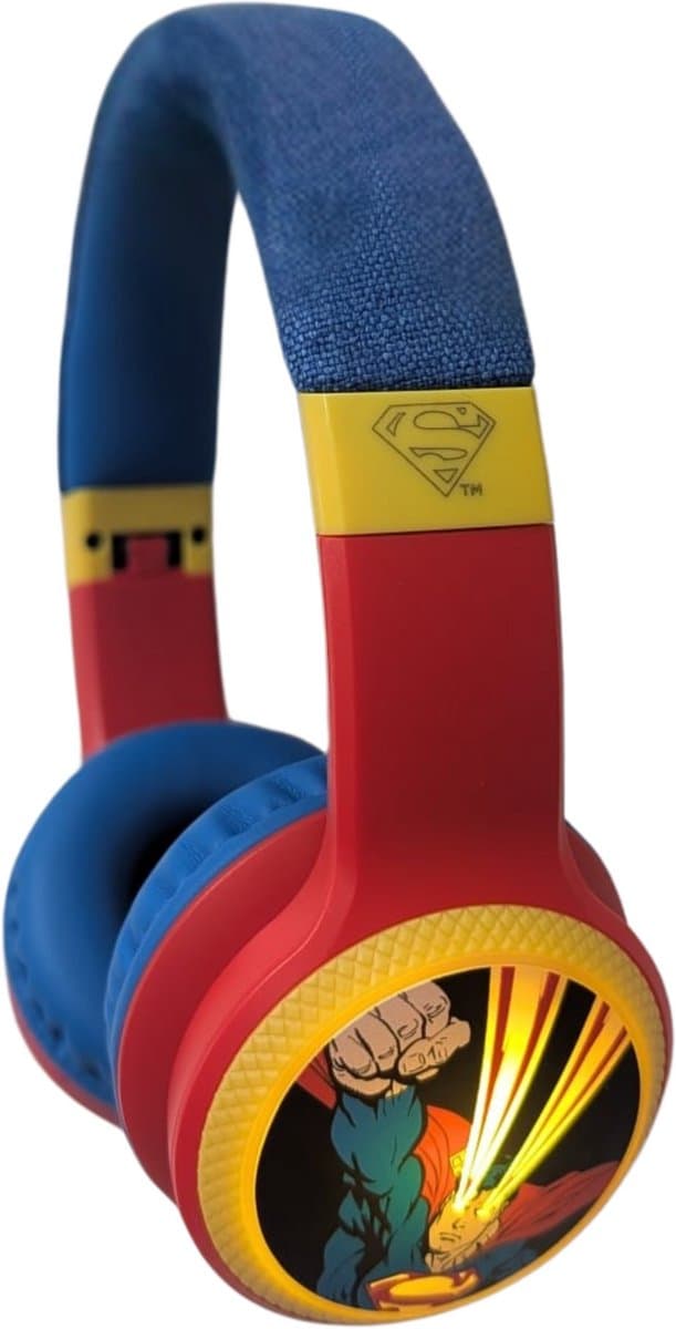 Superman - draadloze kinderkoptelefoon - met led lights - met microfoon - comfortabel — afbeelding 1