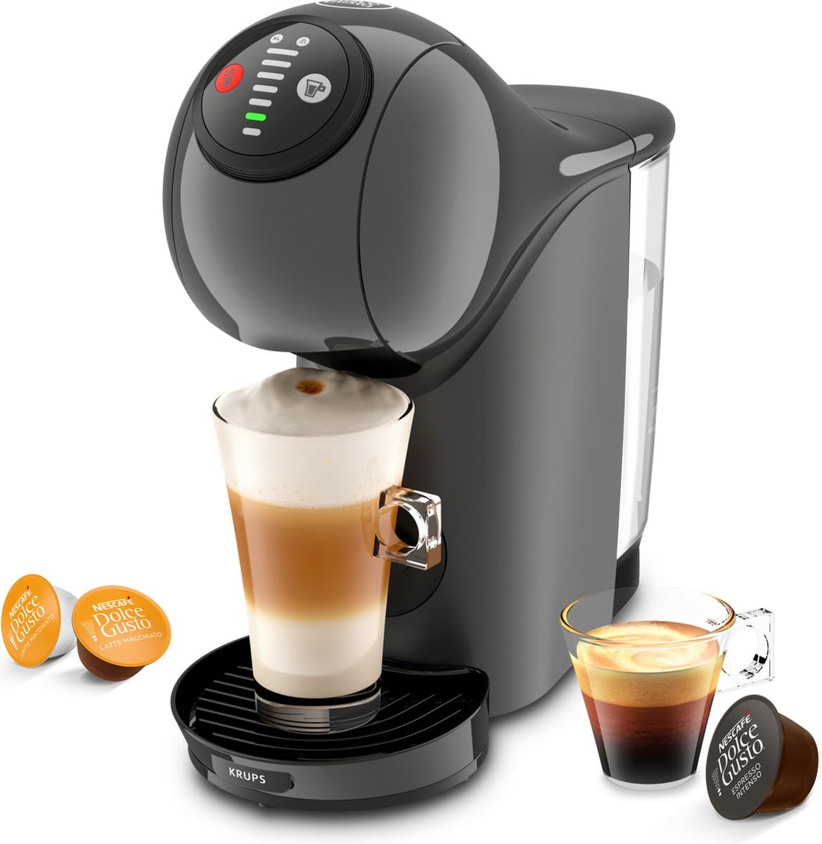 Krups NESCAFÉ Dolce Gusto Genio S KP243B - Koffiecupmachine - Antraciet - Automatische Stop - Eenvoudig Personaliseren - Met XL-functie - Voor Dolce Gusto Cups — afbeelding 1