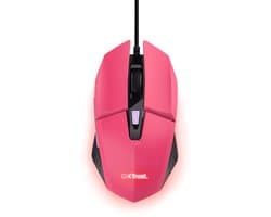 Trust GXT 109P Felox - Gaming Muis - Bedraad - 6400 DPI - RGB Verlichting - Roze