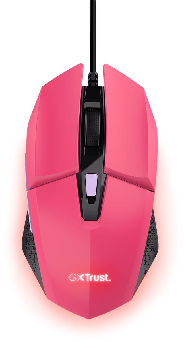 Trust GXT 109P Felox - Gaming Muis - Bedraad - 6400 DPI - RGB Verlichting - Roze — afbeelding 1