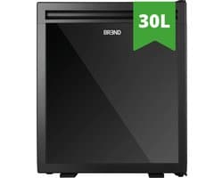 Mini Koelkast Vrijstaand 30 Liter – Tafelmodel Fridge met Instelbare Temperatuur – Minibar met Verstelbare Deurrichting – Zwart - BREND BR-2225