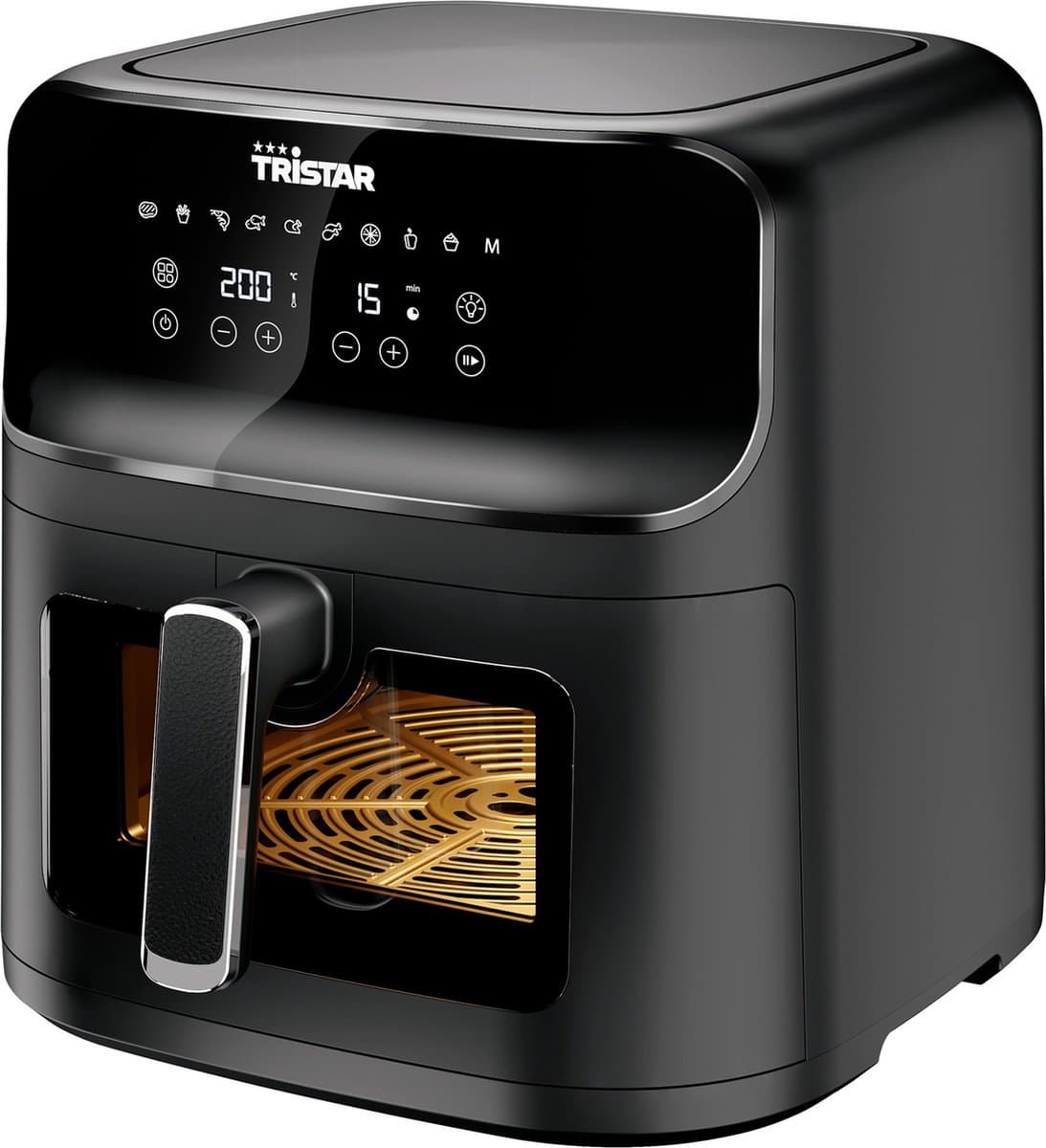 Tristar Airfryer FR-9039 - Heteluchtfriteuse - Zwart - 7.5 liter - PFAS vrij - 1700W - 10 voorgeprogrammeerde programma’s — afbeelding 1