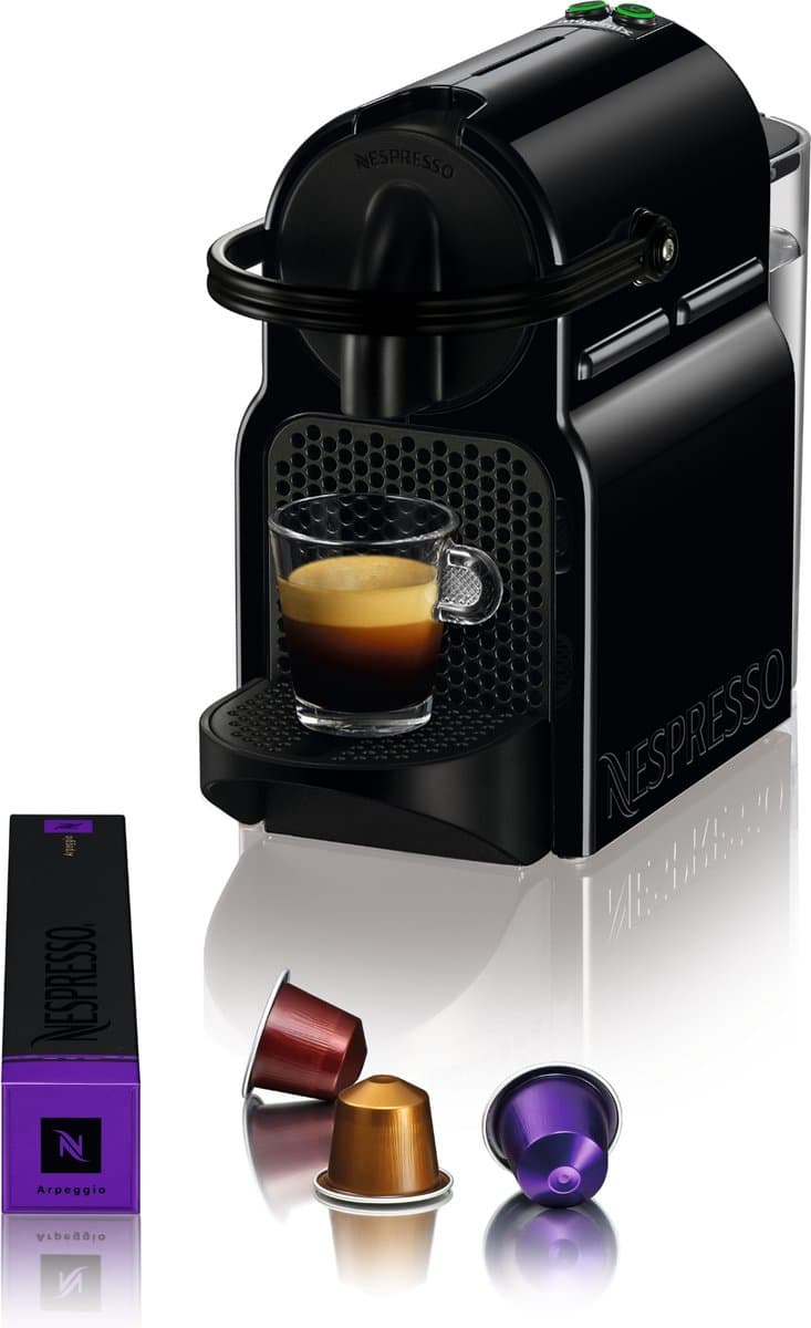 Nespresso Inissia Koffiecupmachine – Espresso & Lungo – 19 bar – Snelle opwarming (25 sec) – Automatische uitschakeling – Zwart – Compact design — afbeelding 1