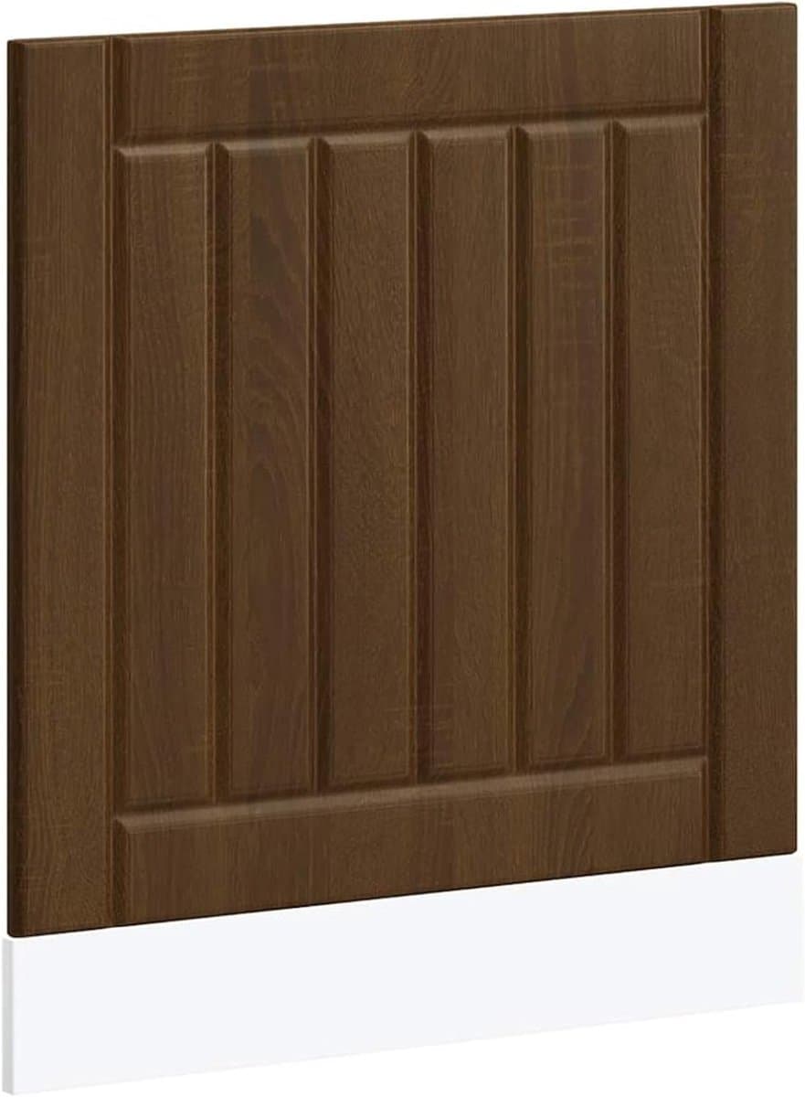 Vaatwasser Paneel - Keukenfront - Keuken Opfrissen - Duurzaam Houtmateriaal - 60x67 cm - Bruin Eiken — afbeelding 1
