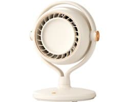VHV-Draagbare Design Ventilator Khaki - Oscillerende Vloerventilator voor Slaapkamer en Woonkamer - Stijlvolle Creatieve Fan met Krachtige Luchtstroom - Compacte Koeling voor Thuis