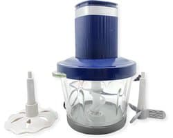 Voedselhakselaar - Keukenmachine - Snel Ingrediënten Snijden - Dubbele Snelheid - 2 Liter - Blauw