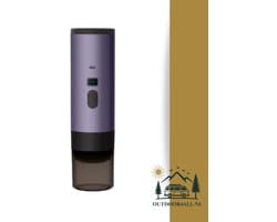 Draagbare Koffiemachine /Coffee maker voor camping, op reis of onderweg - Oplaadbaar - Paars