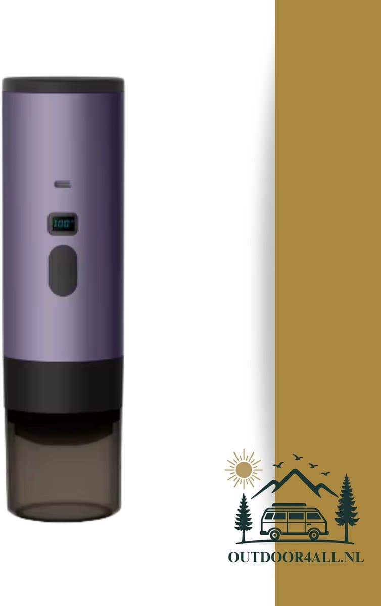 Draagbare Koffiemachine /Coffee maker voor camping, op reis of onderweg - Oplaadbaar - Paars — afbeelding 1