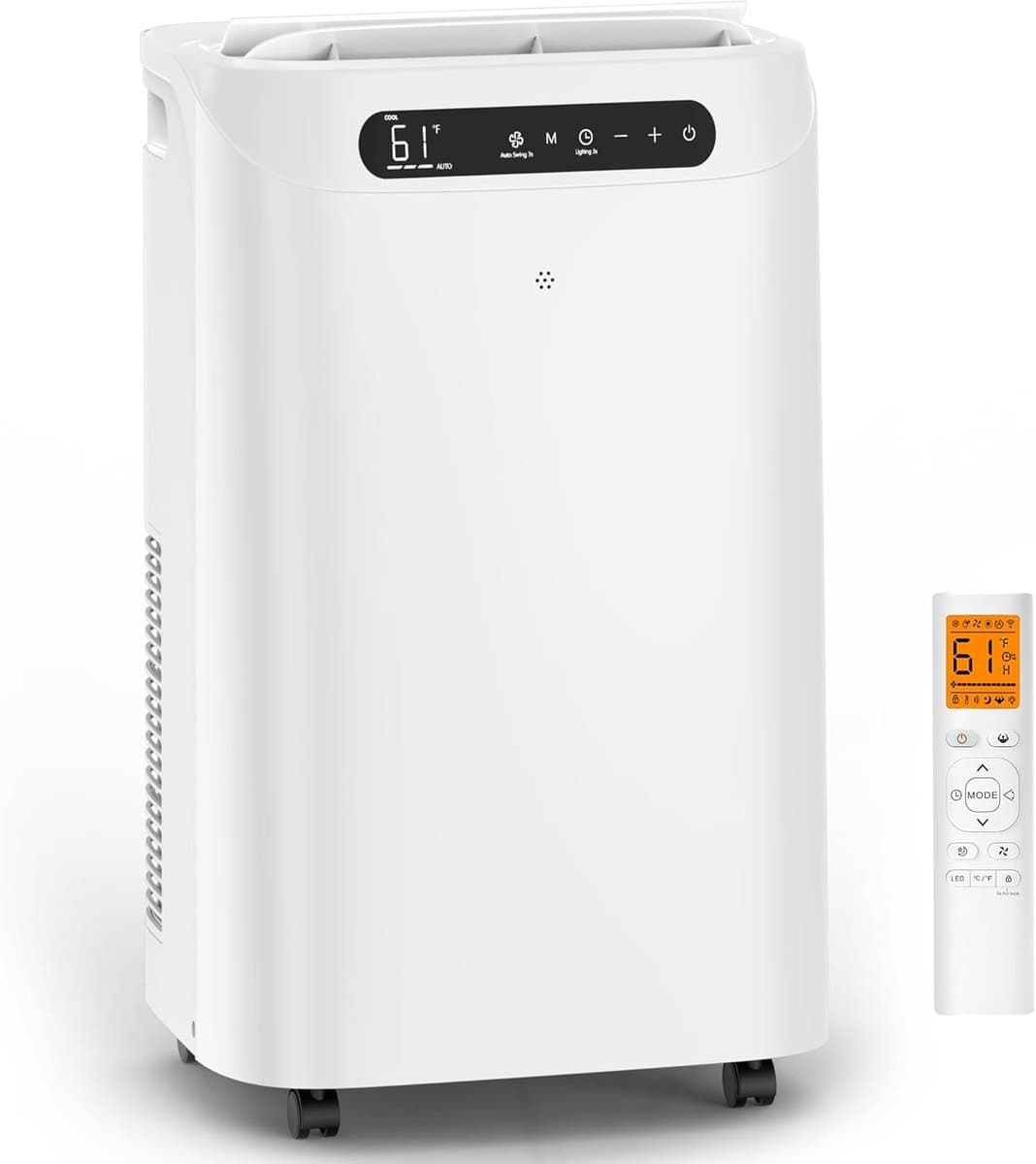 Mobiele Airco 14000 BTU – 3-in-1 Airconditioner – 48 dB – 24-uurs Timer – Afstandsbediening – Wit — afbeelding 1
