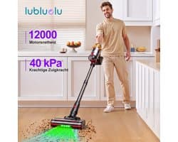 Lubluelu G11 Draadloze Steelstofzuiger 40Kpa- 5 in 1 Handstofzuiger - Zelfstaand Design - 45 Min Gebruikstijd - Verwijderbare Batterij- Anti-klit Borstel - HEPA-filter - LED-koplampen