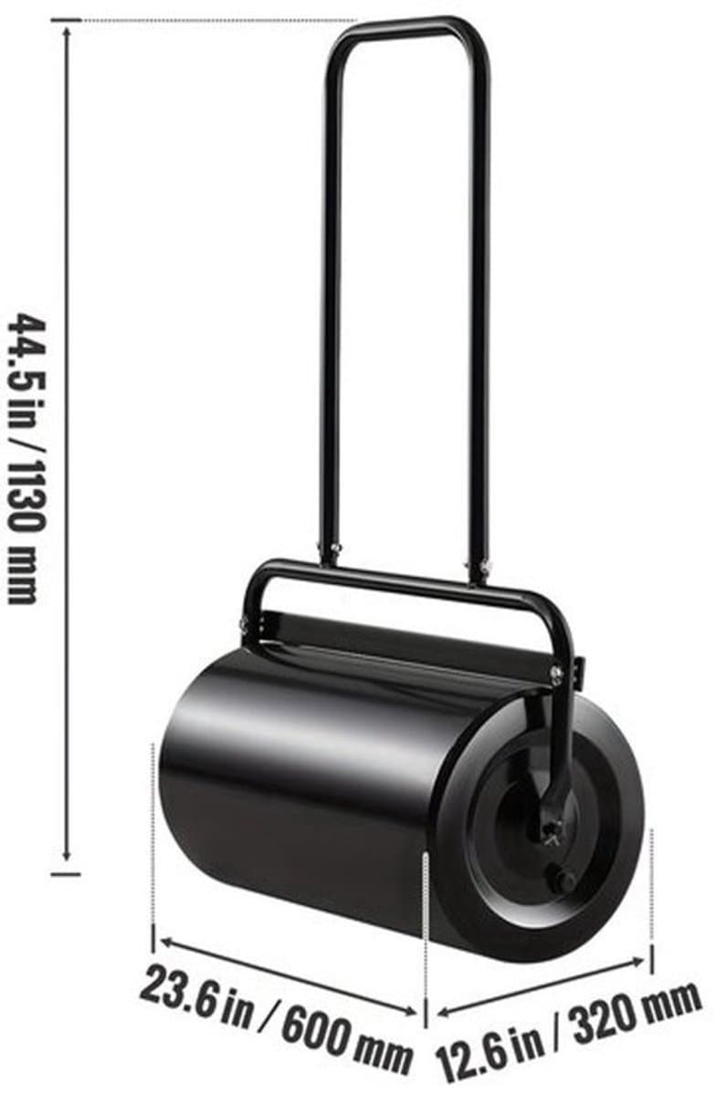 Grondwals – Gazonwals – Graswals – Tuinwals – Gazonroller – 60,96 cm Breedte – Zware Stalen Constructie – 49,21 L Vulcapaciteit – Ergonomisch Handvat – Makkelijk Vullen en Legen — afbeelding 1