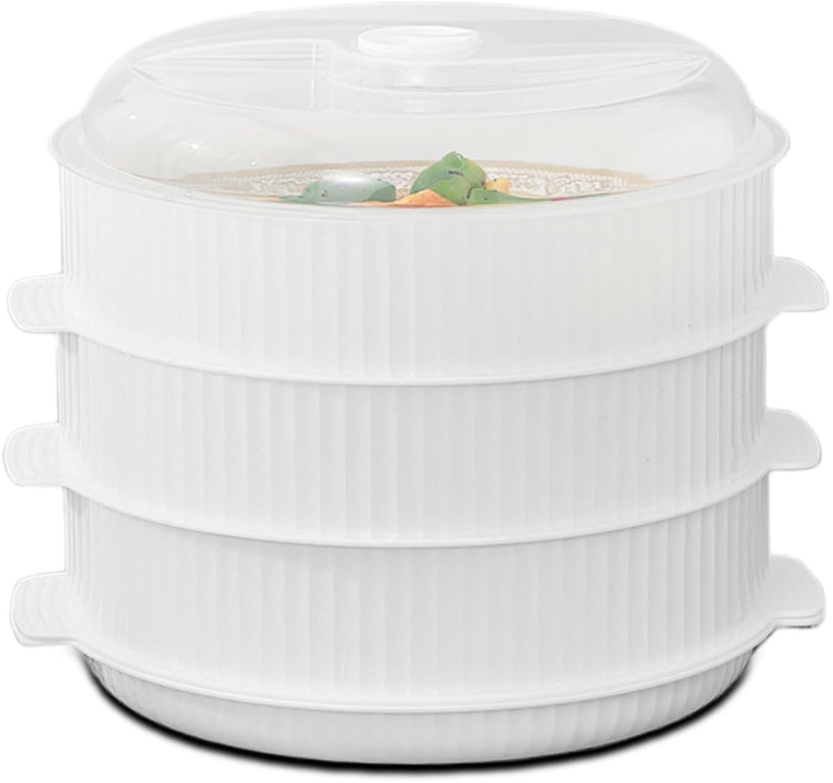Solidchoice - 3-Laags Stoomkoker voor Magnetron met 8 Liter Capaciteit — afbeelding 1