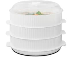 Solidchoice - 3-Laags Stoomkoker voor Magnetron met 8 Liter Capaciteit