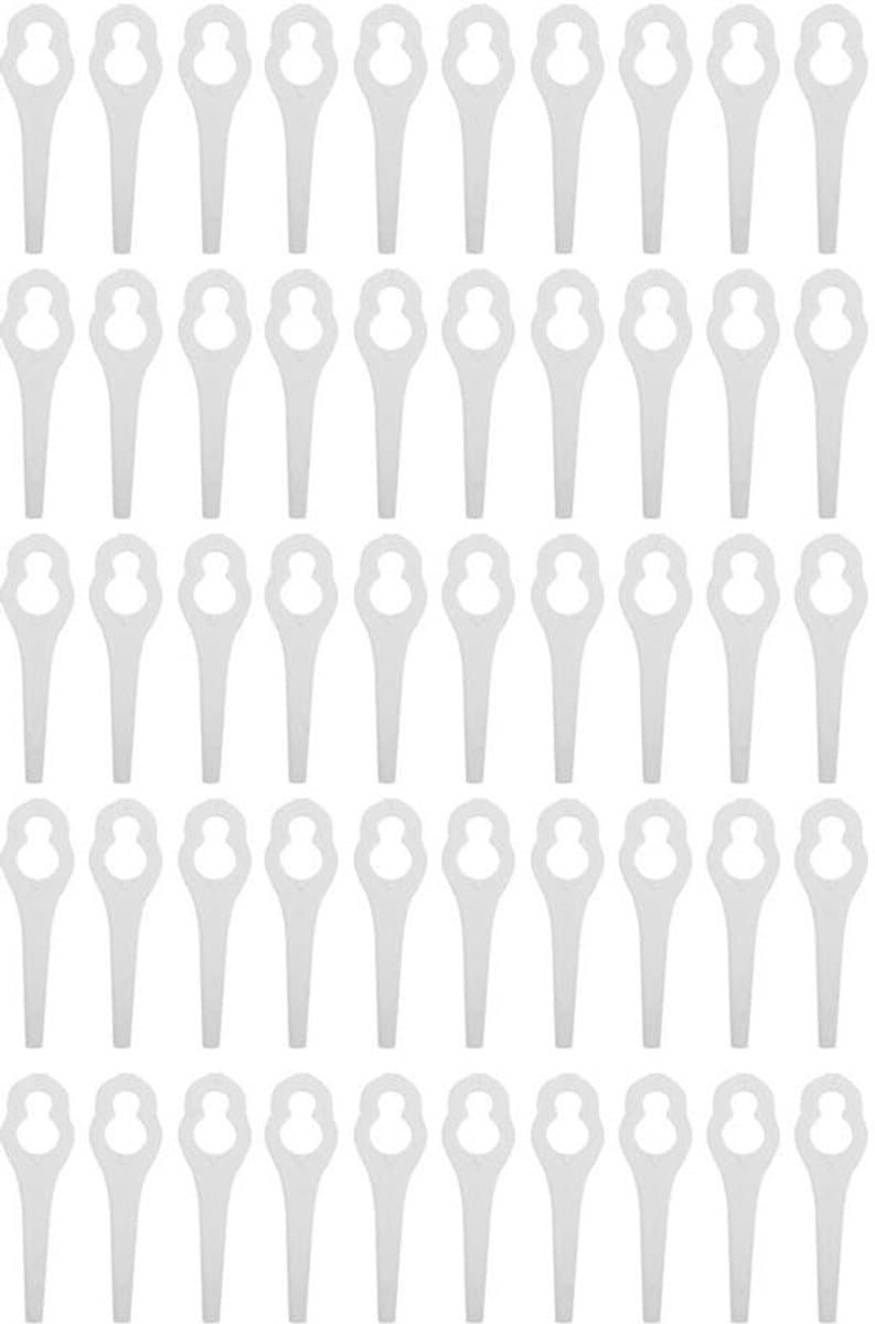 Maaimessen 50 Stuks - Kunststof - Grasmaaier Mes - Geschikt voor ALM 28/30 - Duurzaam - Efficiënt Maai-effect - Grasmaaierbladen — afbeelding 1