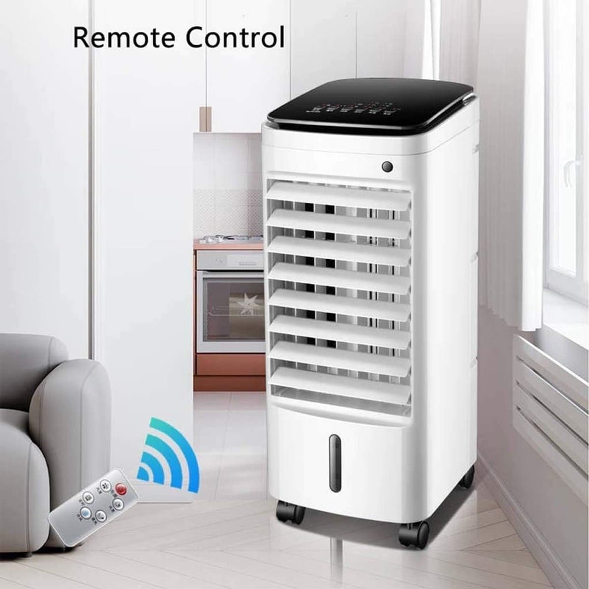 Mobiele Airco 7000 BTU – 4-in-1 Aircooler – Verkoelen en Verwarmen – Ontvochtiger – 30 m² — afbeelding 1