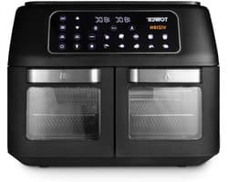 Luchtfriteuse Dubbel Vak - Airfryer Oven - Gezond Koken - Sync Finish Functie - 11 Liter - Zwart