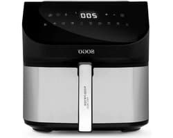 Heteluchtfriteuse - Airfryer Frituurpan - Gezond Koken - Grote Capaciteit - 8 Liter - Zwart Zilver