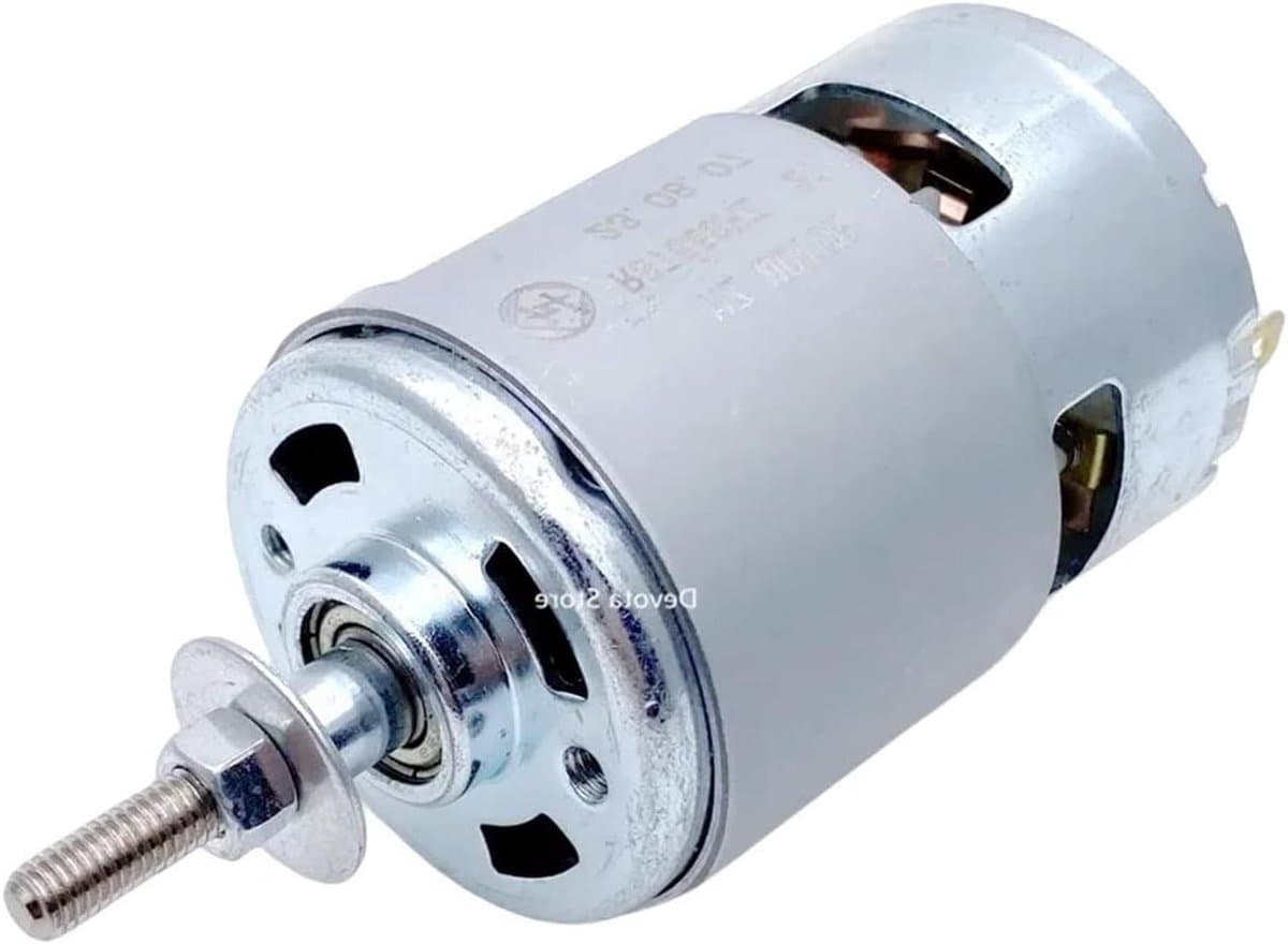 Elektrische Motor - DC Motor - Gereedschap Aandrijving - Zuiver Koper - 42mm Diameter - Zilver — afbeelding 1