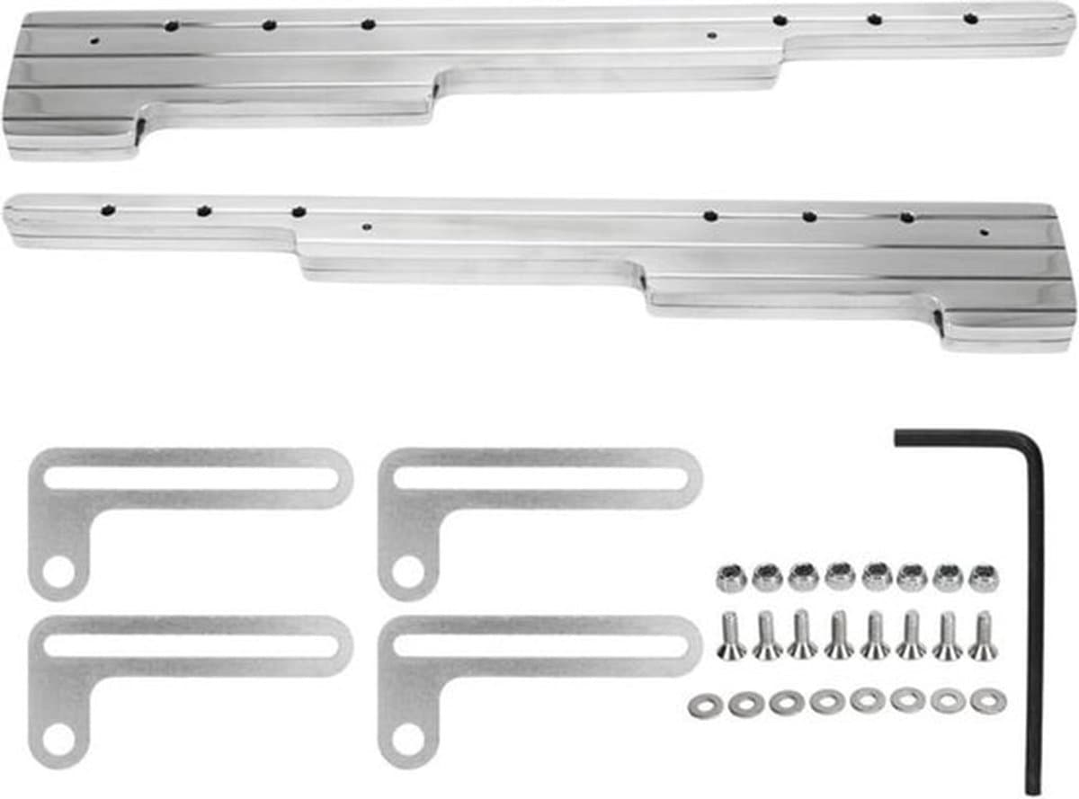 Geschikt Voor bougiekabelboom beugel voor Chevrolet SBC BBC SBF 302 350 454 V8 motor, zilver. — afbeelding 1