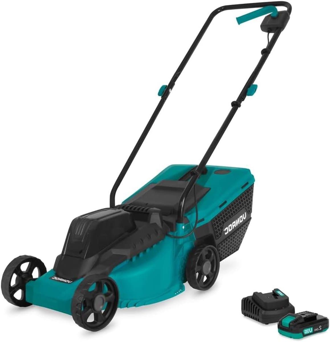 Accu Grasmaaier - Draadloze Maaier - Gazon Onderhoud - Borstelloze Motor - 32 cm - Groen — afbeelding 1