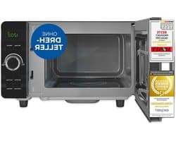 Magnetron met Grill - Compacte Oven - Snel Eten Bereiden - Plat Magnetronbed - 20 Liter - Zwart