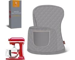 Keukenmachine Deksel - Beschermhoes Mixer - Keukenmachine Beschermen - Waterdicht Nylon Materiaal - 6-8 Quart - Grijs
