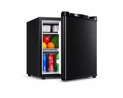 Celestul Mini Koelkast 46L - Koelkast met Vriesvak - Stille Minibar 41 dB - Compacte Koelkast voor Slaapkamer, Kantoor & Studentenkamer - Zwart