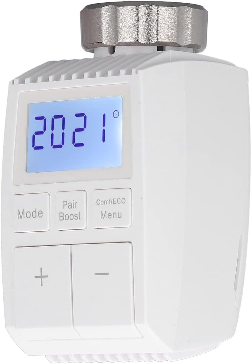 Radiator Thermostaat - Digitale Temperatuurregelaar - Slimme Verwarming - App Bediening LCD - 15 x 5 x 5 cm — afbeelding 1