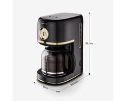 Klarstein Koffiemachine Victoria Filterkoffiemachine – met retro-design, 1,5 L voor tot 12 kopjes, warmhoudfunctie, anti-druppelsysteem, automatische uitschakeling - Coffee Machine - Koffieautomaat - Espressomachine