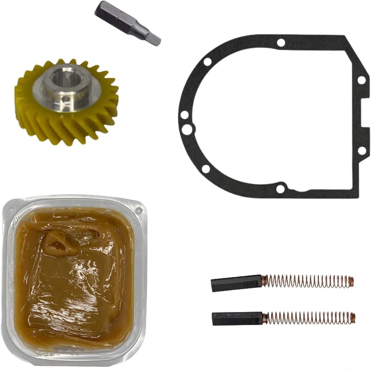 Keukenmachine Onderdelen Set - Reparatieset Keukenmixer - Huishoudelijke Apparaten Repareren - Nylon Tandwielen en Vet - 300 g - Multicolor — afbeelding 1