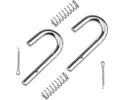 Grasmaaier Onderdelen - Pin en Veer - Gazon Onderhoud - Roestbestendige Constructie - 2 Stuks - Zilver