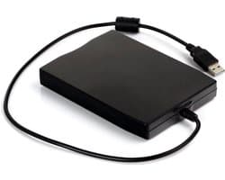 Externe Floppy Drive - FDD Lezer - Data Opslag - Plug and Play - 9cm 1.44MB - Zwart